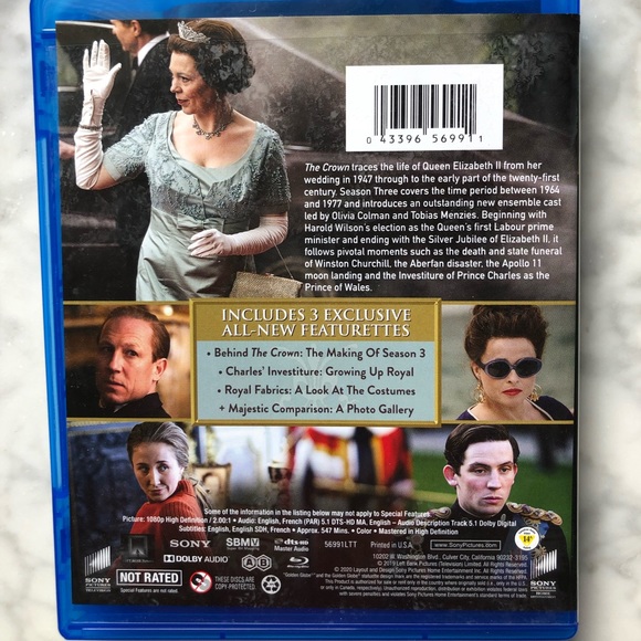 COPY - “The Crown” The Complete Third Season DVD - Picture 2 of 3